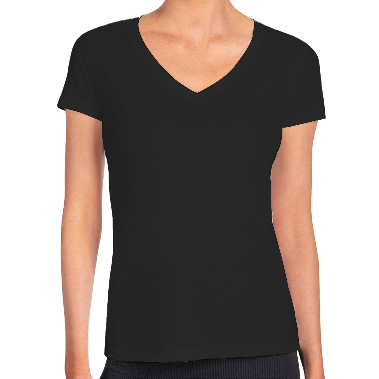 Next Level Women's Ideal V-Neck T-Shirt, Craft Light Solid Crewneck Tee